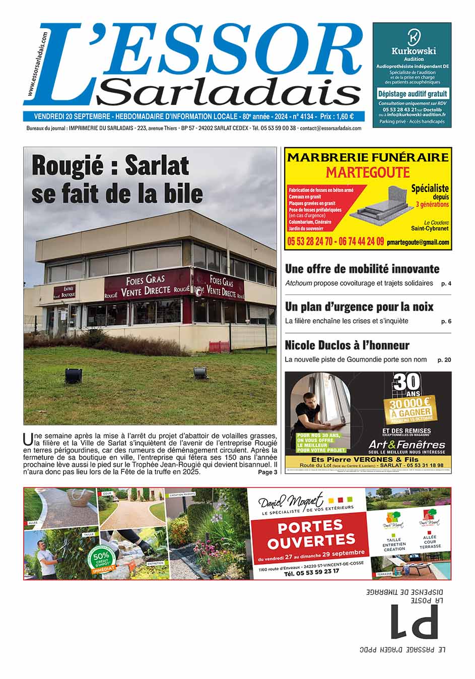 Couverture du journal en cours