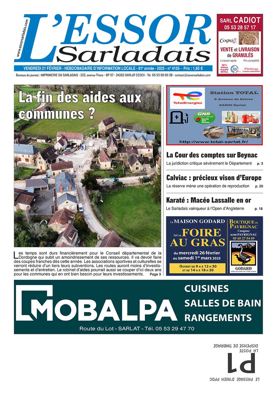 Couverture du journal en cours